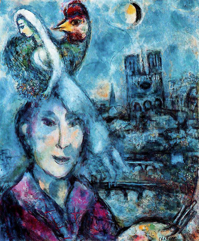 Autoportrait contemporain Marc Chagall Peintures à l'huile